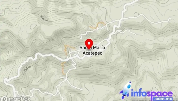 mapa de Santa María Acatepec, Villa de Tutupec de Melchor Ocampo Hospital en Santa María Acatepec