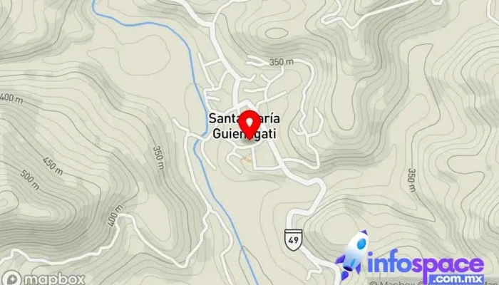mapa de Santa María Guienagati  en Santa María Guienagati