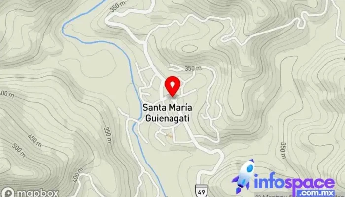 mapa de Santa María Guienagati  en Oaxaca