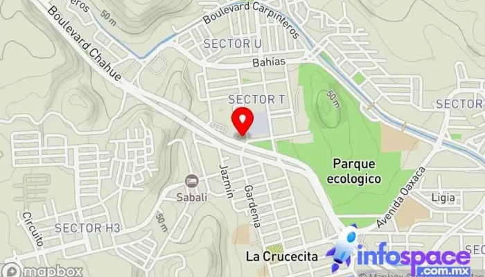 mapa de Santa Maria Huatulco Bus Station Bus stop en Crucecita
