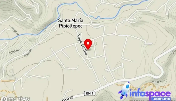 mapa de Santa María Pipioltepec Parque en Santa María Pipioltepec