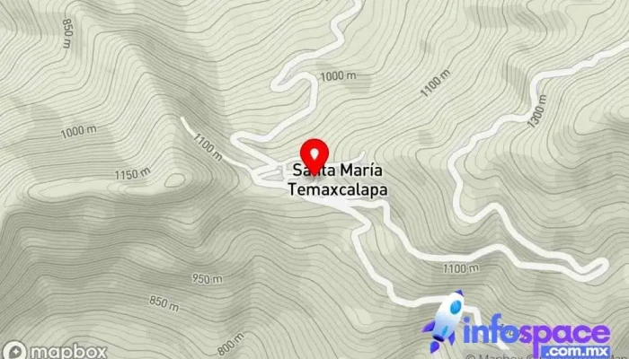 mapa de Santa María Temaxcalapa  en Santa María Temaxcalapa