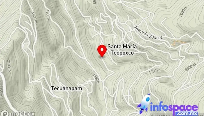 mapa de SANTA MARIA TEOPOXCO Parque infantil en Santa María Teopoxco