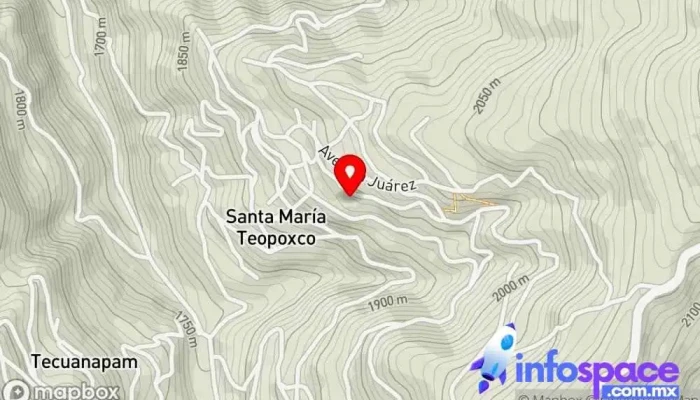 mapa de Santa María Teopoxco  en Oaxaca