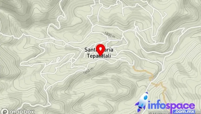 mapa de Santa María Tepantlali  en Oaxaca