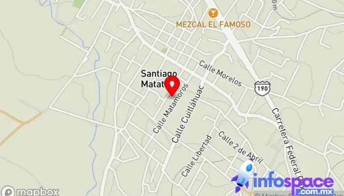 mapa de Santiago Matatlan Parque infantil en Santiago Matatlán