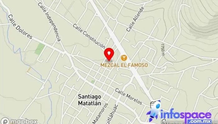 mapa de Santiago Matatlán  en Oaxaca