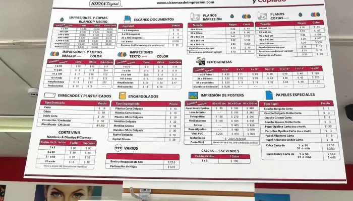 Siesa Digital Centro De Impresion Y Copiado Abierto Ahora - Culiacán Rosales