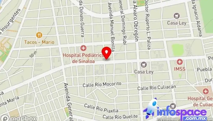 mapa de SIESA Digital Centro de Impresión y Copiado Taller de encuadernación, Copistería, Impresora digital, Tienda de fotografía en Culiacán Rosales