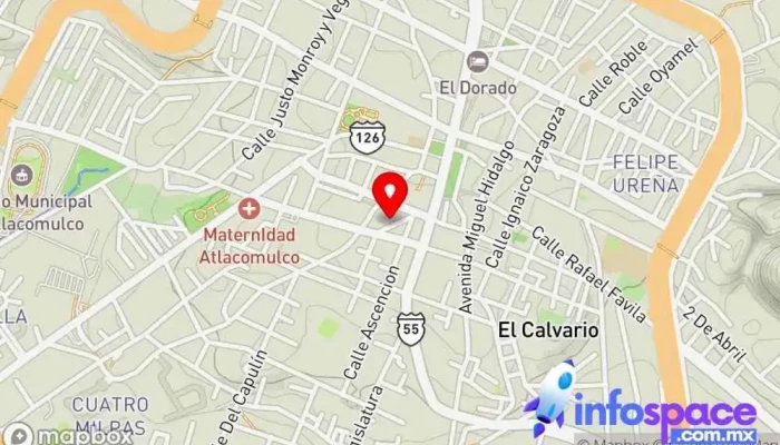 mapa de SISTEMAS INFORMÁTICOS AVANZADOS Oficinas de empresa en Atlacomulco de Fabela