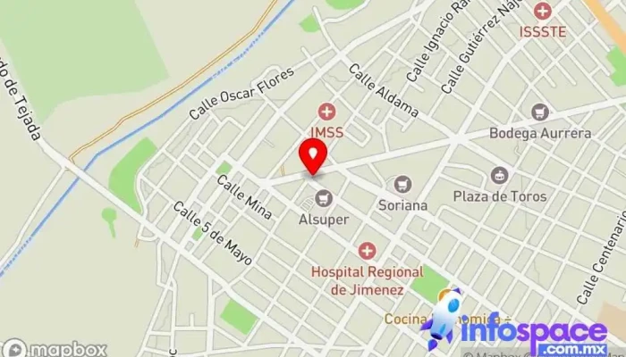 mapa de Sitio Terminal Servicio de taxis en José Mariano Jiménez