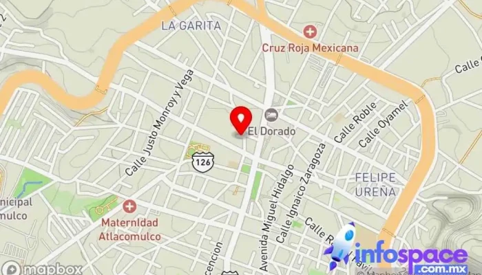 mapa de Soporte Técnico y Capacitación en informática y más. Consultora de administración empresarial, Servicio de informática en Atlacomulco de Fabela