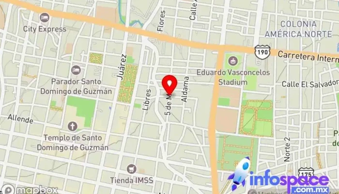 mapa de Subway Restaurante de comida rápida en Oaxaca de Juárez