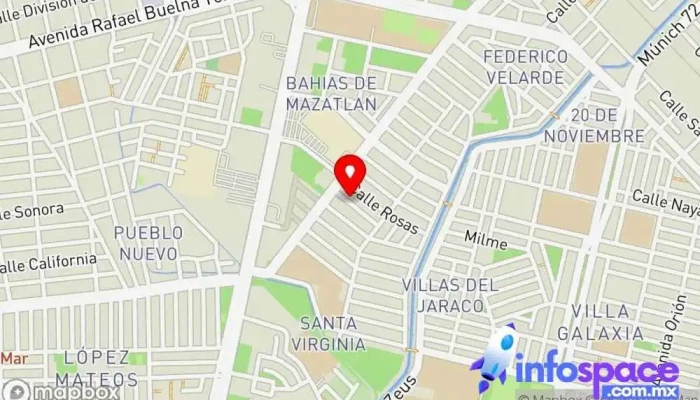 mapa de Syspronet Consultora informática, Tienda de informática, Asesor en ingeniería, Contratista de telecomunicaciones, Ingeniero de telecomunicaciones en Mazatlán