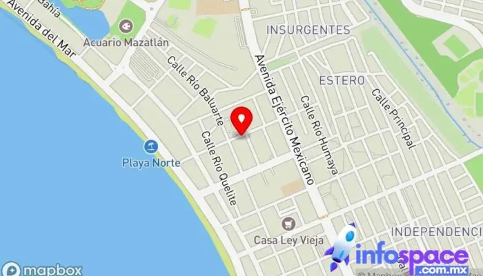 mapa de TAP Viva Tienda Mazatlan Empresa de autobuses en Mazatlán
