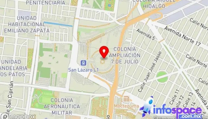 mapa de TAPO (Terminal de Autobuses de Pasajeros de Oriente) Empresa de autobuses en Venustiano Carranza, Ciudad de México