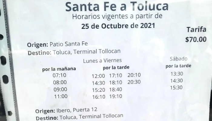 Taquilla Caminante Santa Fe - Álvaro Obregón, Ciudad De México