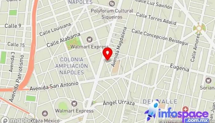 mapa de Tecnicas Empresariales y Servicios de Asesoria S.A. Empresa de software en Benito Juárez, Ciudad de México