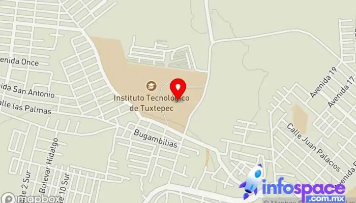 mapa de TecNM - Campus Tuxtepec Universidad pública, Universidad en San Juan Bautista Tuxtepec