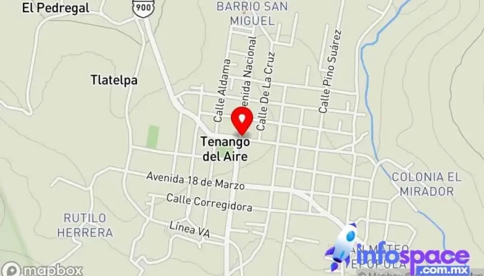 mapa de Tenango del Aire  en Tenango del Aire