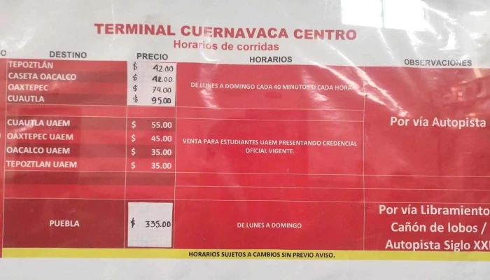 Ter Estrella Roja De Cuautla Cuernavaca Centro Catalogo - Cuernavaca
