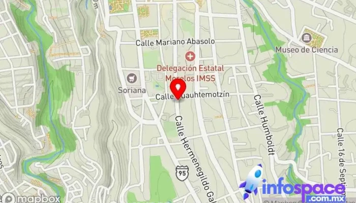 mapa de TER Estrella Roja de Cuautla (Cuernavaca Centro) Empresa de autobuses en Cuernavaca