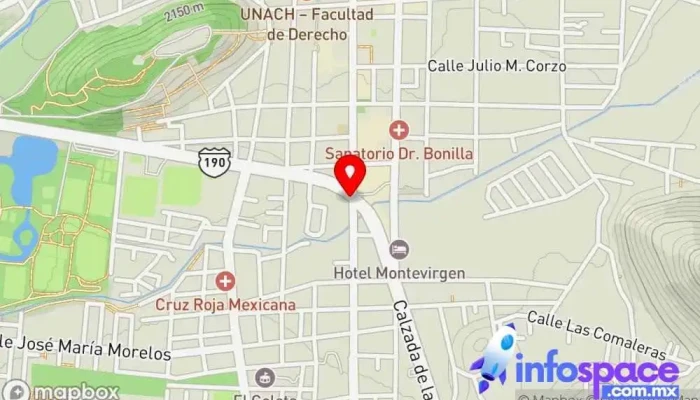 mapa de Terminal a Comitan Alojamiento en Barrio de San Diego