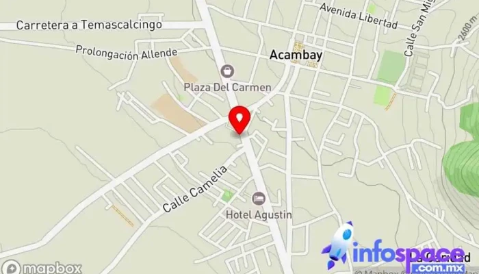 mapa de Terminal Acambay Estación de autobuses en Villa de Acambay de Ruíz Castañeda