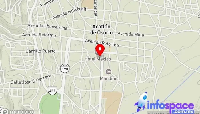 mapa de Terminal Acatlán Estación de autobuses en Acatlán de Osorio