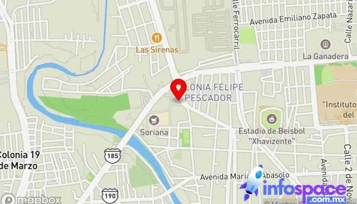mapa de Terminal ADO Juchitan Empresa de autobuses en Juchitán de Zaragoza