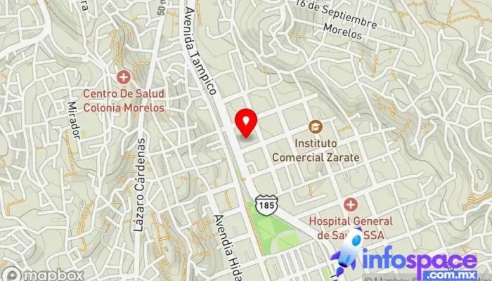 mapa de Terminal ADO Salina Cruz. Servicio de transporte en Salina Cruz