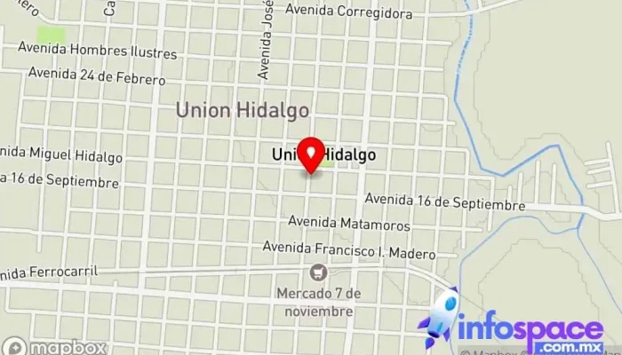 mapa de Terminal ADO Unión Hidalgo Empresa de autobuses en Unión Hidalgo
