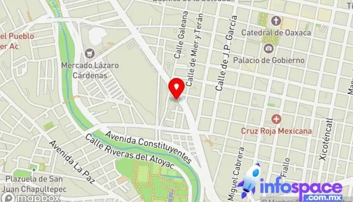 mapa de Terminal AU periférico Oaxaca Estación de autobuses en Oaxaca de Juárez