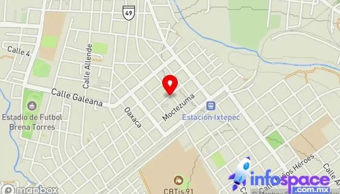 mapa de Terminal Autobús Chihuitan, Laollaga Tlacotepec Empresa de autobuses en Cdad. Ixtepec