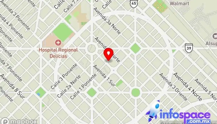 mapa de Terminal Autobuses a Naica Oficinas de empresa en Delicias