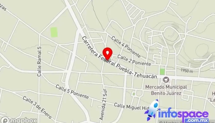 mapa de Terminal Autobuses AU Tlacotepec Servicio de transporte en Tlacotepec de Benito Juárez
