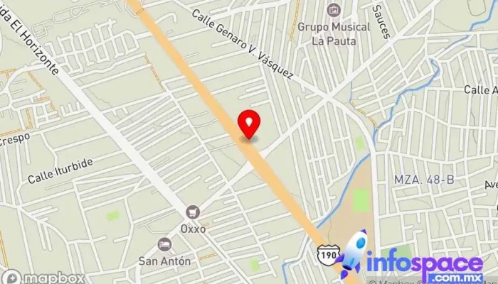 mapa de Terminal Autobuses Sur Agencia de viajes en Oaxaca de Juárez