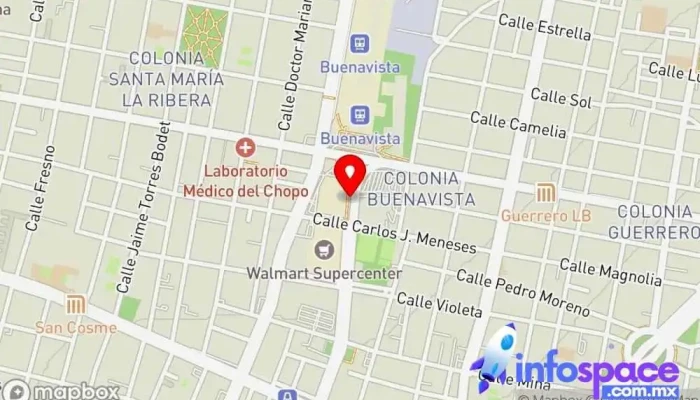 mapa de Terminal Buenavista, Linea 4 Servicio de transporte en Cuauhtémoc, Ciudad de México