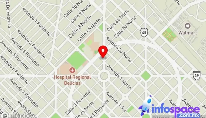 mapa de Terminal Camiones Delicias - Meoqui Parada para camiones en Delicias