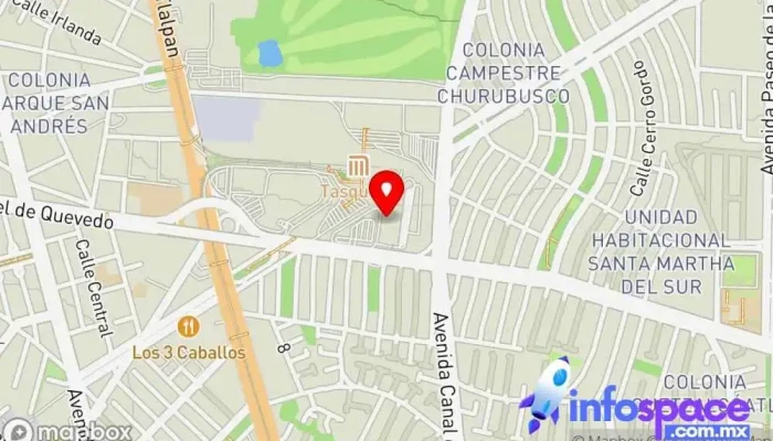 mapa de Terminal Central del Sur Estación de autobuses en Coyoacán, Ciudad de México