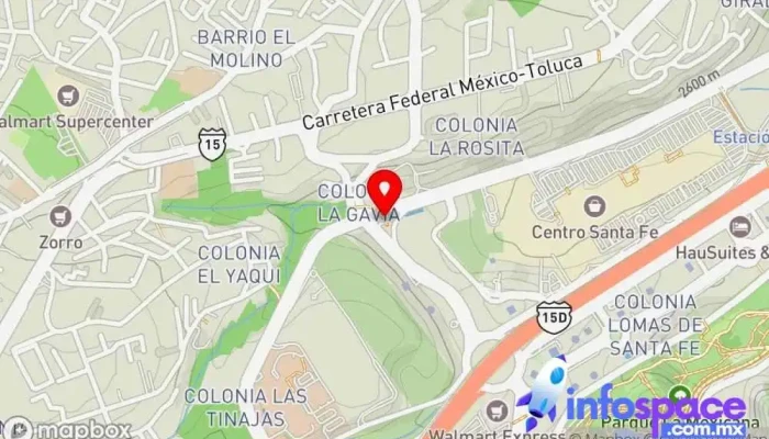 mapa de Terminal Centro Comercial Santa Fé Estación de autobuses en Ciudad de México