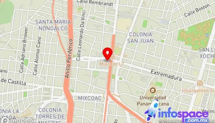 mapa de Terminal Cetram Metro Mixcoac Estación de autobuses en Ciudad de México
