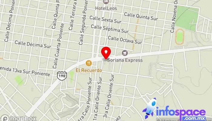 mapa de Terminal Cintalapa Empresa de autobuses en Cintalapa de Figueroa