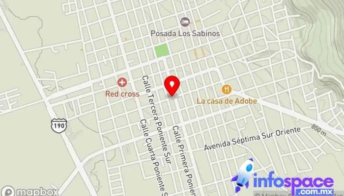 mapa de Terminal Ciudad Bonampak Servicio de transporte en Ocozocoautla de Espinosa