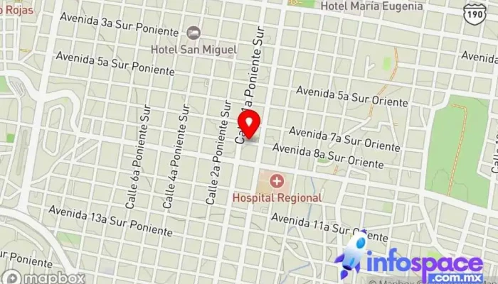 mapa de Terminal Copoya Servicio de transporte en Tuxtla Gutiérrez