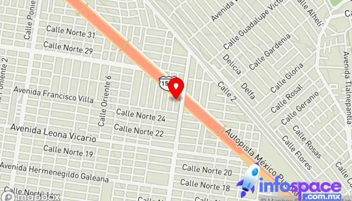 mapa de Terminal Cristobal Colon Puente Blanco Oficinas de empresa en Valle de Chalco Solidaridad