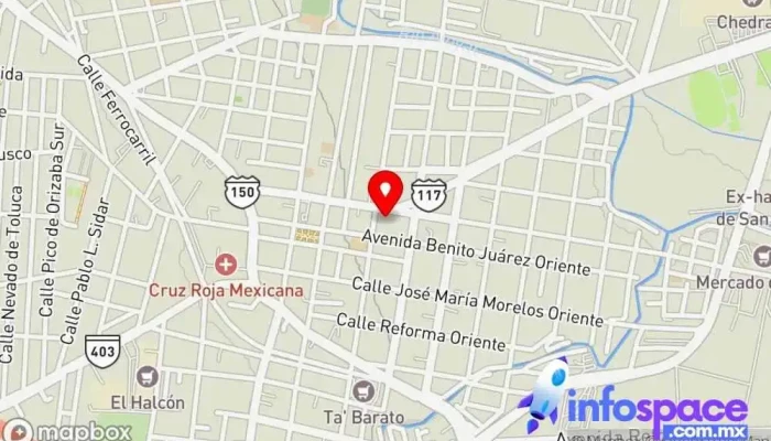 mapa de Terminal Ctl de Autobuses de Pasajeros Servicio de transporte en San Martín Texmelucan de Labastida