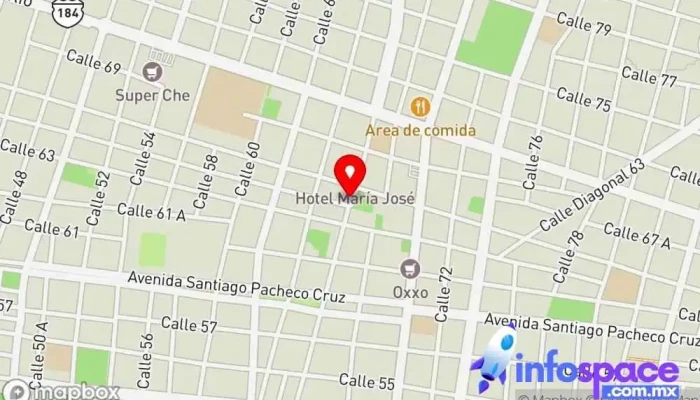 mapa de Terminal de Autobuses ADO Empresa de autobuses, Agencia de alquiler de autobuses, Agencia expendedora de billetes de autobús, Servicio de taxis en Felipe Carrillo Puerto