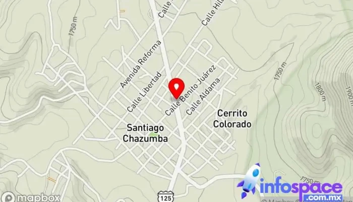 mapa de Terminal de autobuses AU Agencia expendedora de billetes de autobús en Villa de Santiago Chazumba