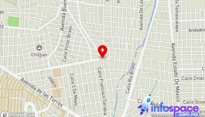 mapa de Terminal De Autobuses Buenavista-Tacuba Servicio de transporte en Buenavista